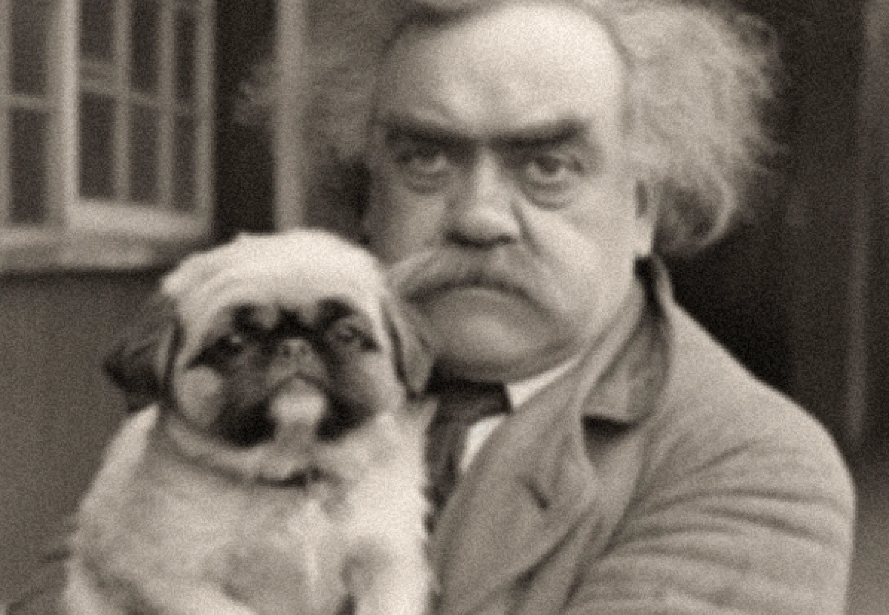 Before restoration - Damaged Vintage Portrait